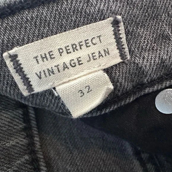 Madewell Vintage Jean Gray Distressed Raw Hem Jeans Size 32/3X - Picture 8 of 8